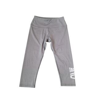 Tapout Women’s Gray Capri Leggings Size Large EUC Athletic Yoga Fitness